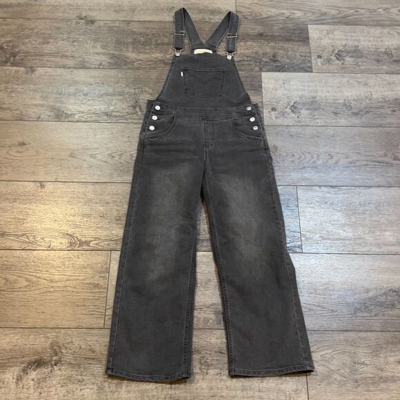 Other - Vintage Y2K Levi's Grey Black Dungarees Overalls - Kids Size 14 REG